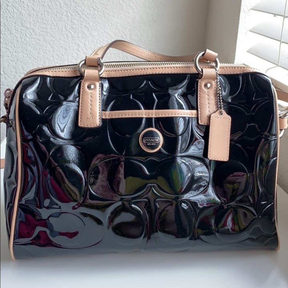 Coach F25189 Black Leather Satchel